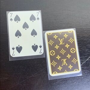 Louis Vuitton “7♠️” Collector Classic Brown Tan Monogram Playing Card